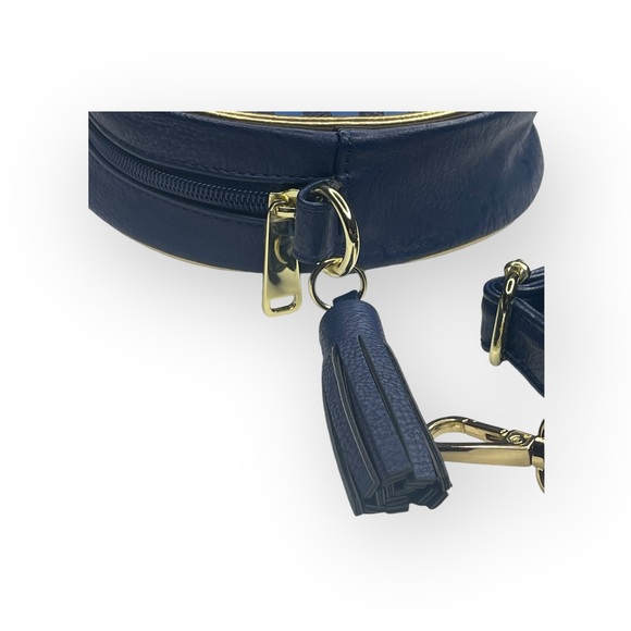 new Disney Cruise Line 𖠌 Sailor Minnie Mouse Crossbody Bag 𖠌 Navy Gold Hardware - Picture 8 of 16